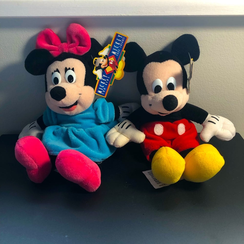 Vintage Minnie & Mickey Plush